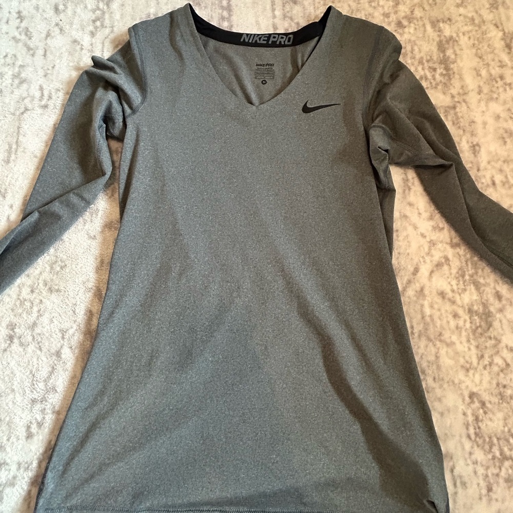 Nike Pro Heather Gray Performance Shirt